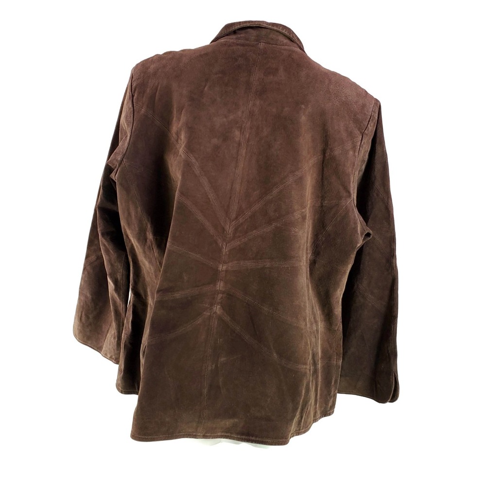 Bob Mackie Wearable Art Fall Harvest Embroidery 2X Brown Leather Jacket - Picture 3 of 7